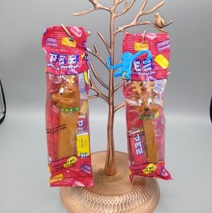 PEZ Dispensers Reindeer New in Package Set 2 Christmas Stocking Stuffer Vintage